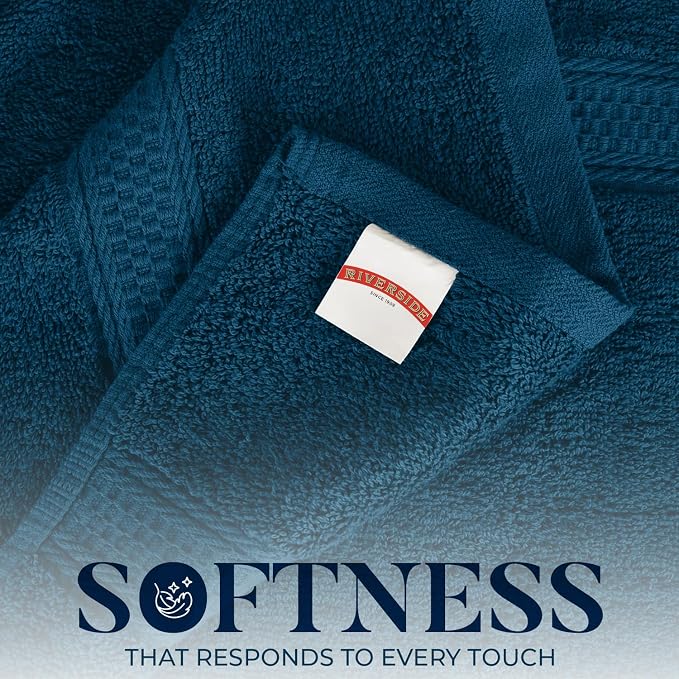 RIVERSIDE 100% Ring Spun Cotton Large Bath Towels Set of 4, 27 x 54 – Quick Dry - Image 4