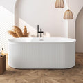 FerdY Nami 67" Acrylic Freestanding Bathtub, V Shape Freestanding Soaking by FerdY