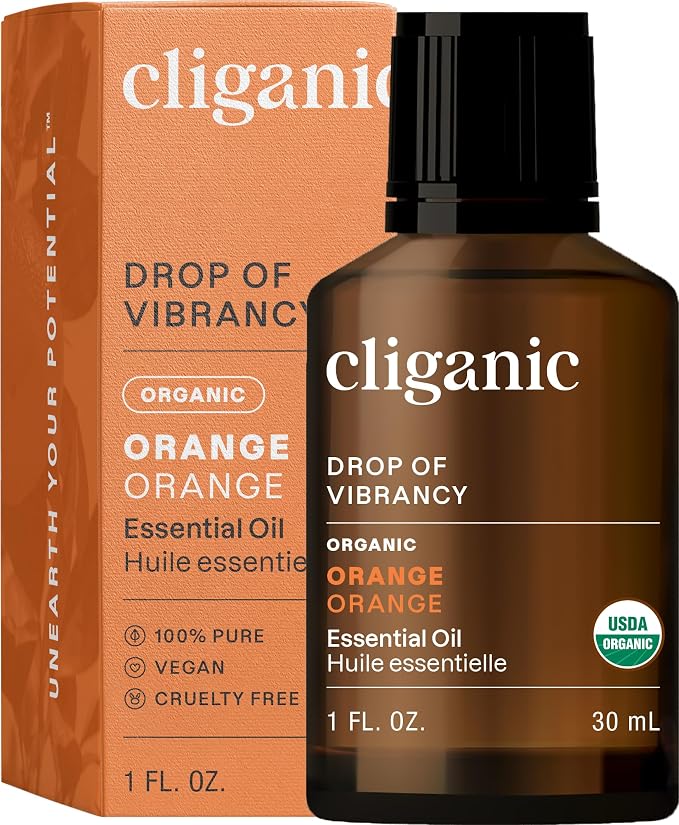 Cliganic Organic Sweet Orange Essential Oil, 1oz by Cliganic