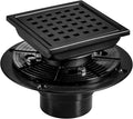 6 Inch Square Shower Floor Drain, Stainless Steel Flange by Yridefe