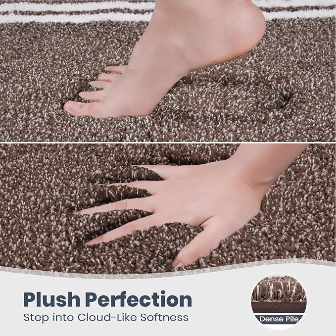 PURRUGS Bathroom Rug Non-Slip Machine Washable 20" x 24" U-Shaped, Super - Image 3