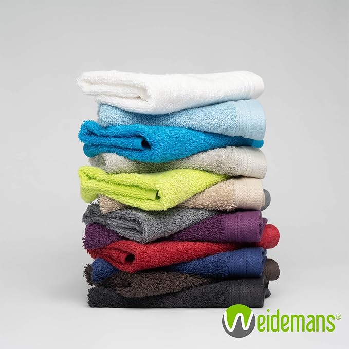 100% Cotton Washcloths Set 13” x 13” | Teal Blue Towels | Set of 6 Ultra Soft - Image 9