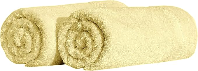 SALBAKOS 100% Turkish Cotton Extra Large Bath Sheet Set of 2 35x70 inch | - Image 5
