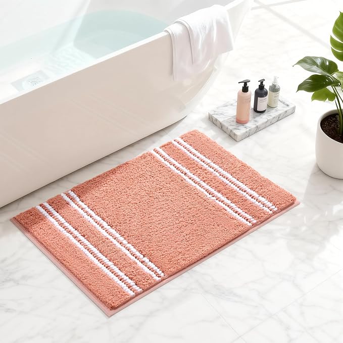 Kmson Bathroom Rugs Mat, Non-Slip Fluffy Thick Water Absorbent Microfiber Mat by KMSON