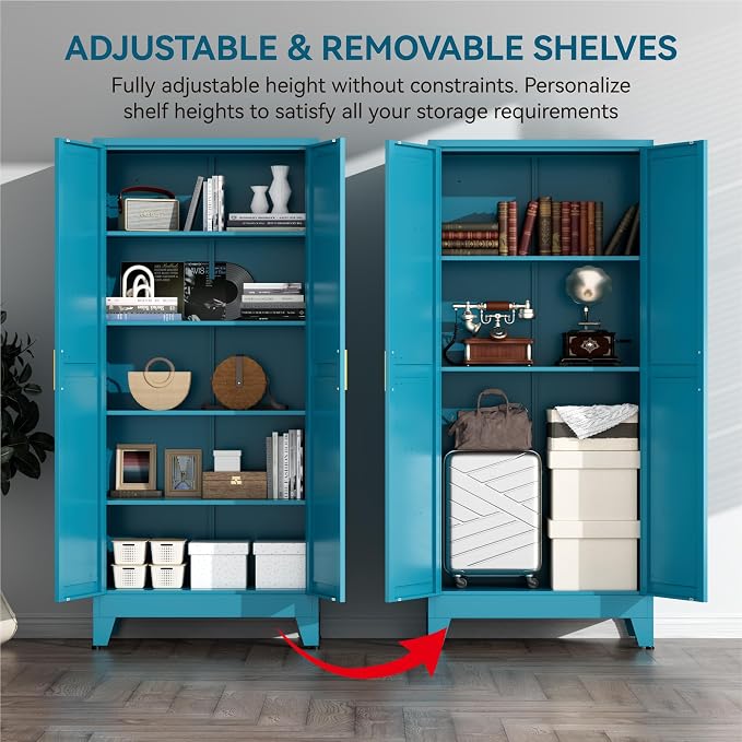 71" Metal Storage Cabinet - Image 7