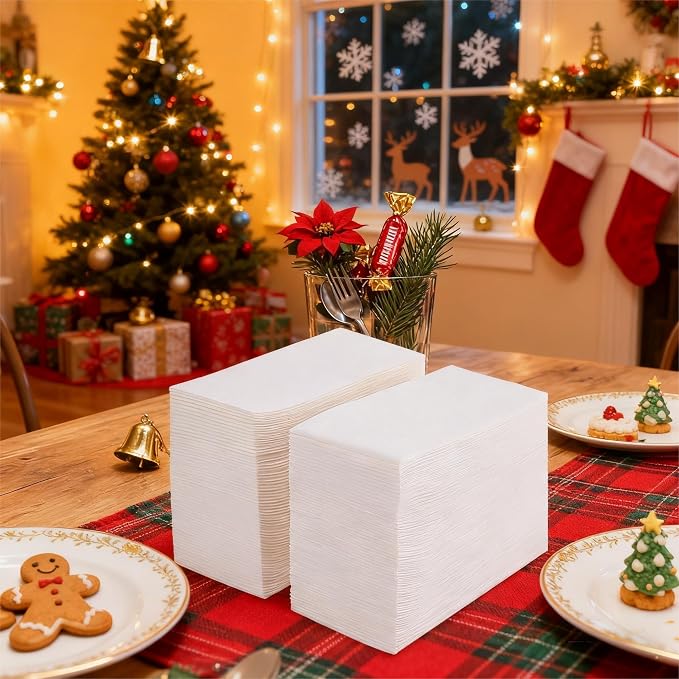200 Pack Disposable Guest Towels Soft and Absorbent Linen Feel Paper Hand - Image 4