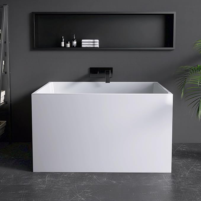43" Acrylic Freestanding Bathtubs, Stand Alone Tub, Japanese Soaking Tub - Image 2