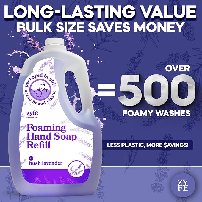 Lavender Hand Soap Refills Foam, 64oz Liquid Hand Soap Foam Refill in Recycled - Image 2