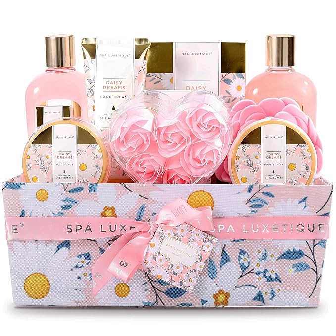 Spa Gift Baskets for Women, Spa Luxetique Bath Gift Set, Bath Salt, Essential by spaluxetique
