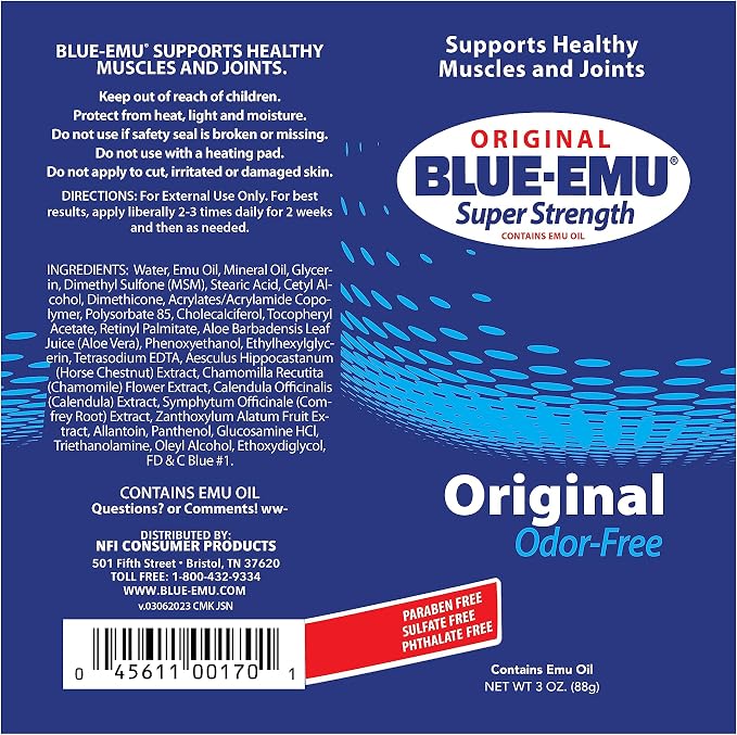 BLUE-EMU Original Super Strength Cream, Soothing Muscle & Joint Support - Image 6