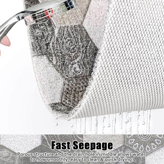 Square Shower Mat Non Slip: 27x27 Inch Extra Large Shower Floor Mat - Image 3