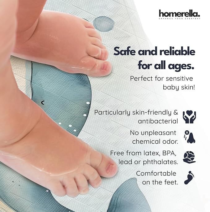 Homerella Baby Bath Tub Mat | Anti Mold Mildew Resistant Non Slip Kids and - Image 2