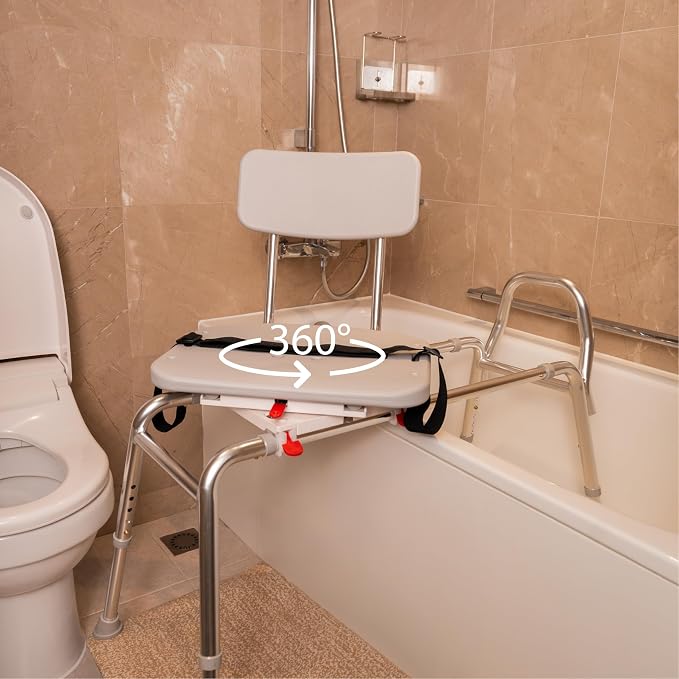Eagle Health Supplies Sliding Shower Chair Tub Transfer Bench - Image 3