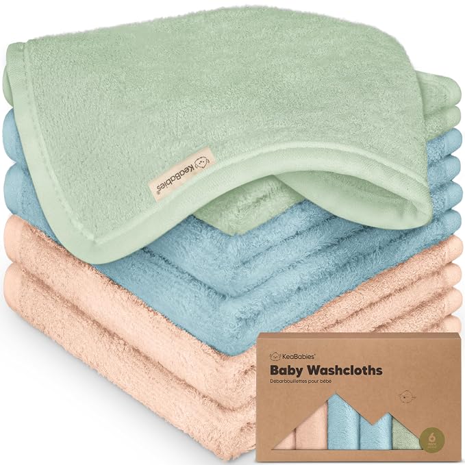 6-Pack Baby Washcloths by KeaBabies