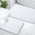 OLANLY Bathroom Rugs Sets 2 Piece, Soft Absorbent Chenille Bath Mats and by OLANLY