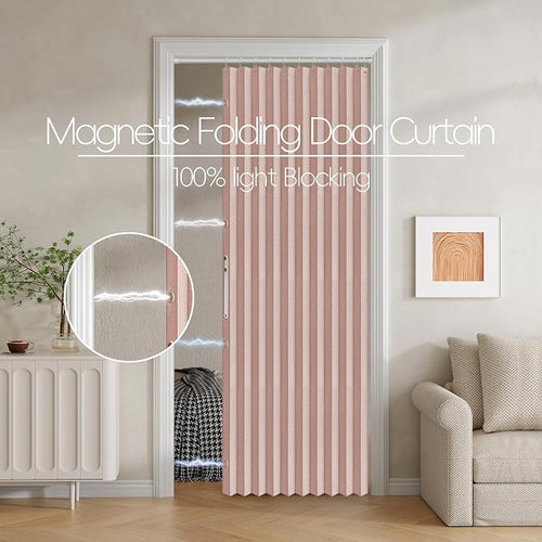 100% Blackout Fabric Folding Door Curtain - Image 2