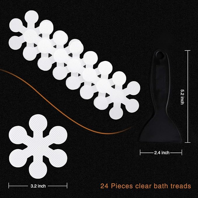 Bathtub Stickers Non-Slip, Safety Shower Treads Adhesive Appliques - Image 3