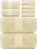 White Classic Luxury Bath Towel Set of 8 Pieces by WhiteClassic