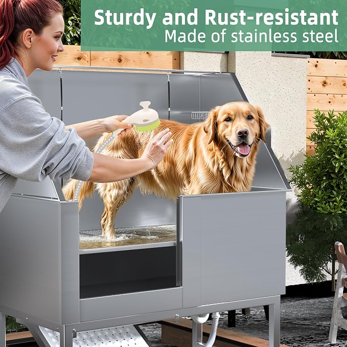 Professional Stainless Steel Dog Washing Station - Image 3