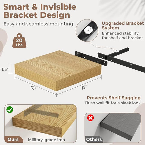 12 Inch Square Floating Shelves - Image 2