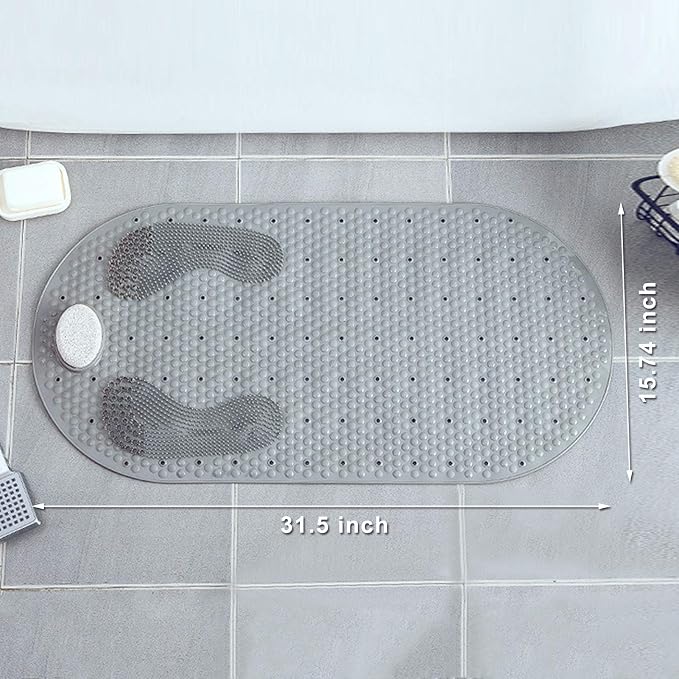 MOLFUJ 32"X16" Foot Scrubber Shower Mat - Image 2