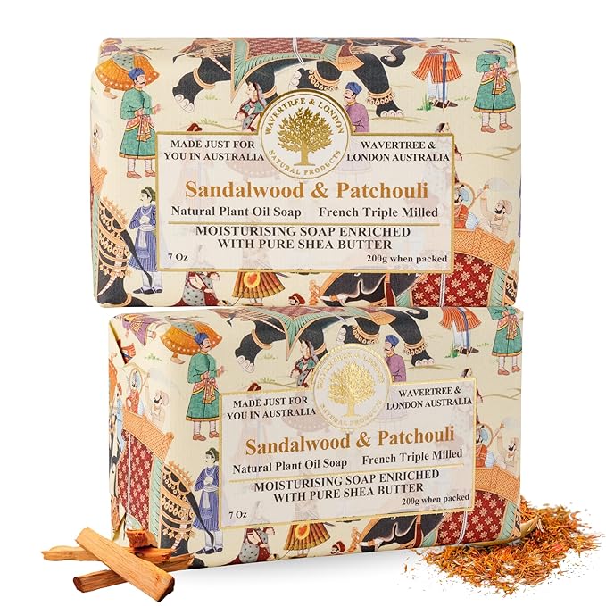 Wavertree & London Sandalwood & Patchouli Scented Natural Soap, 7oz by AustralianNaturalSoap