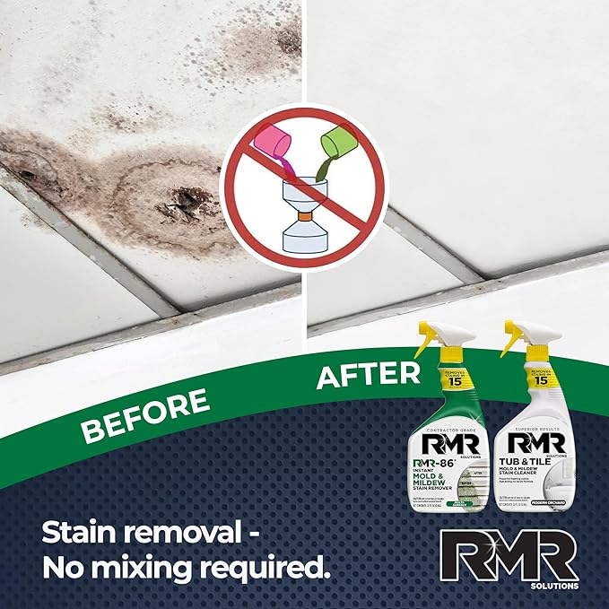 RMR Mold Stain Eraser Max Pack – No-Scrub Tub & Tile Cleaner + Instant Mold & - Image 4