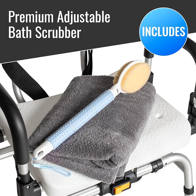DMI 360 Max Comfort Swivel Shower Chair & Transfer Bench, Extra-Wide 360lb - Image 7