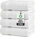 TOWELTIQUE- Organic Cotton Plush Bath Towels Pack of 4 GOTS & Oeko- TEX by Toweltique