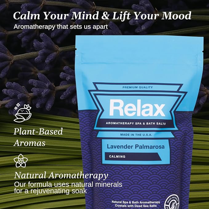 Relax Spa & Bath, Epsom & Dead Sea Salts, Aromatherapy Bath Salts - Image 4