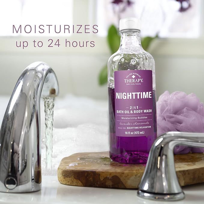 Village Naturals Therapy, Foaming Bath Oil and Body Wash, Nighttime Relief - Image 5