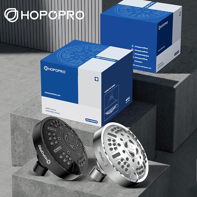 HOPOPRO Upgraded 9 Settings High Pressure Shower Head, NBC News Recommended - Image 4