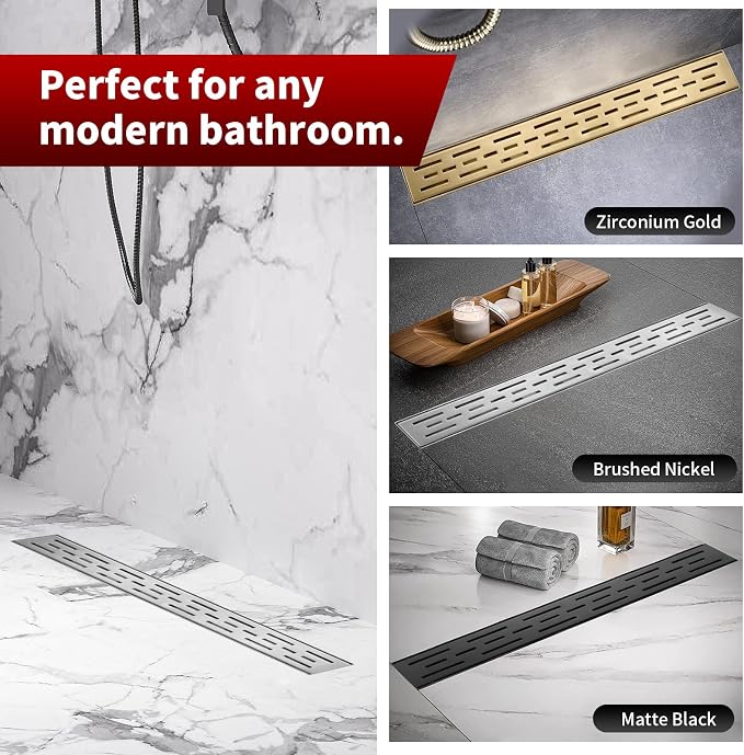 Sharp-tec Linear Shower Drain, 32 inch Shower Drain - Image 5