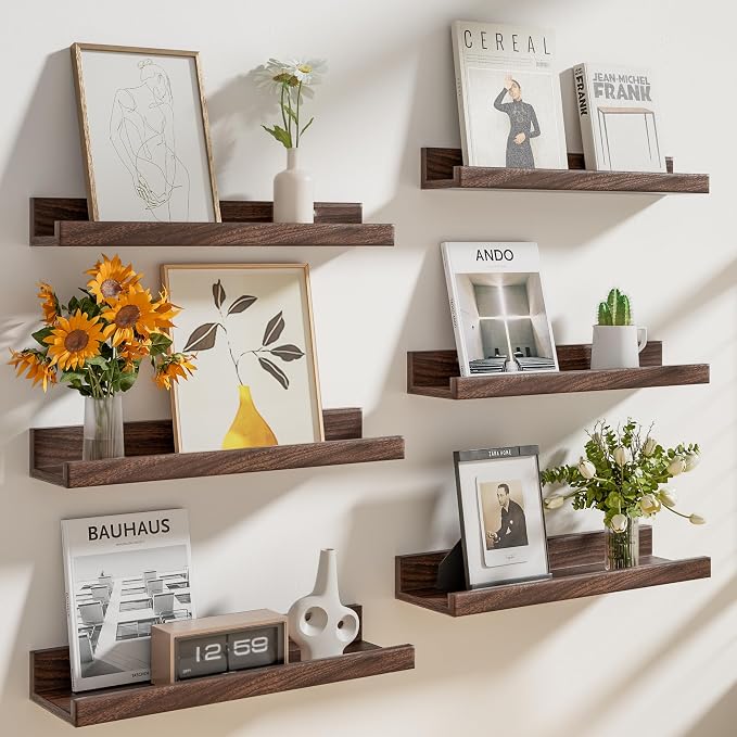 Heimlove Floating Shelves Set of 6, Display Shelf Organizer by Heimlove