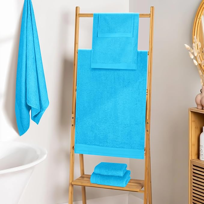 Ultra Soft 6 Pack Cotton Towel Set, Contains 2 Bath Towels 28x55 inch, 2 Hand - Image 3