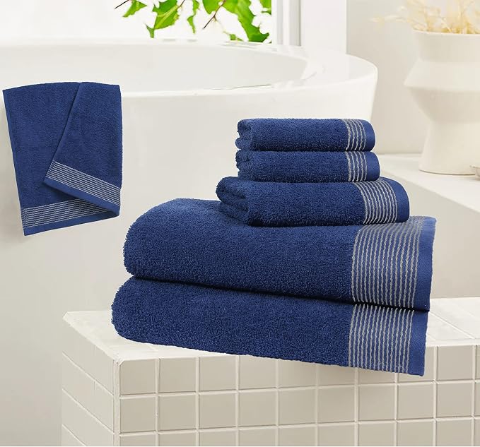 Belizzi Home 100% Cotton Ultra Soft 6 Pack Towel Set, Contains 2 Bath Towels - Image 4