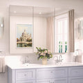 TokeShimi 48x32 Mirror with Stepless Adjustable Storage, Aluminum Tempered by RefinedBathroomAccessories