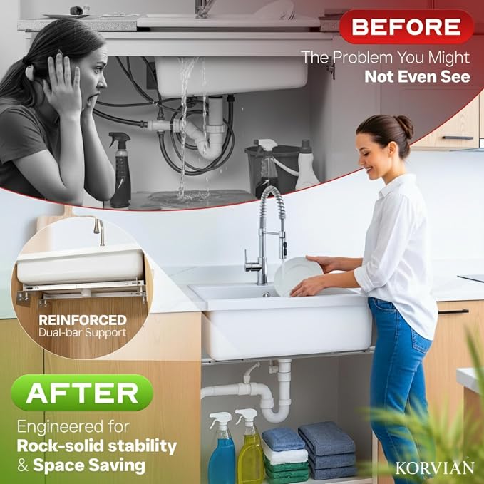 Undermount Sink Brackets Heavy Duty 880 lbs Adjustable Stainless Steel Sink - Image 5