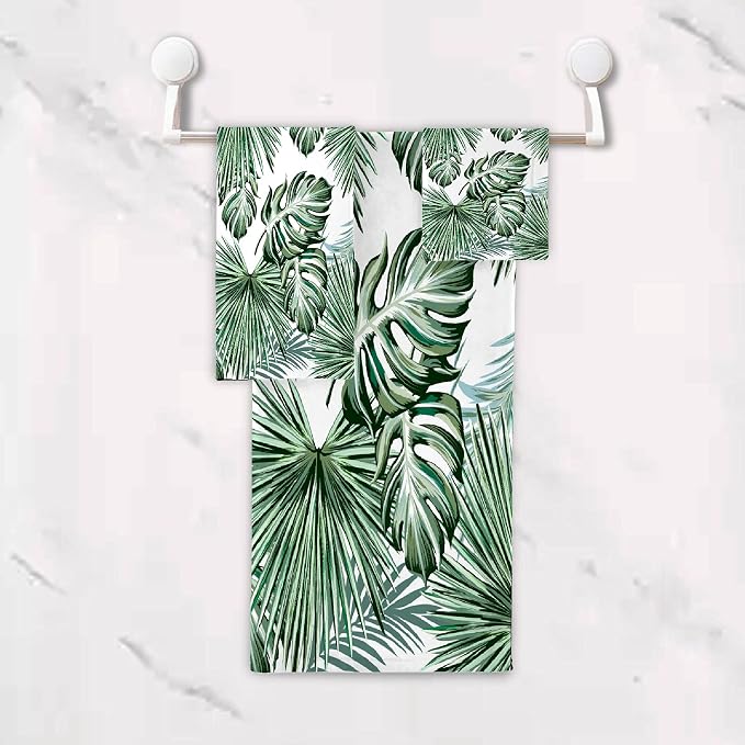 Deliciosa Palms Tropical Plants 3 Piece Towel Bathroom Sets, 1 Bath Towel - Image 6
