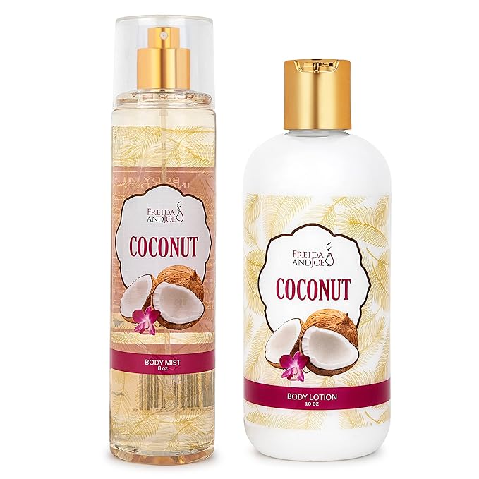 Home Spa Gift 10oz Deep Moisturizing Fragrance Body Lotion & 8 oz. Fine by FreidaandJoe