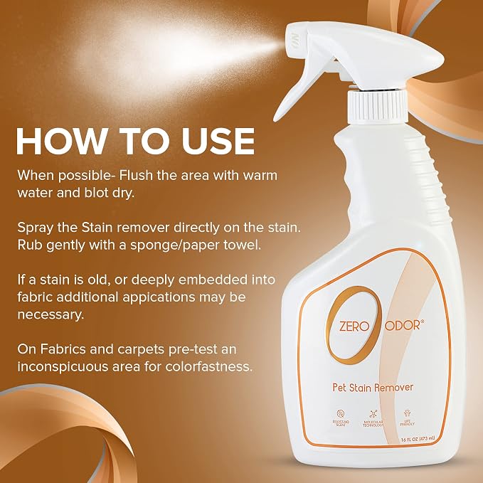 Zero Odor - Pet Stain Remover & Odor Eliminator - Permanently Remove Stain & - Image 8