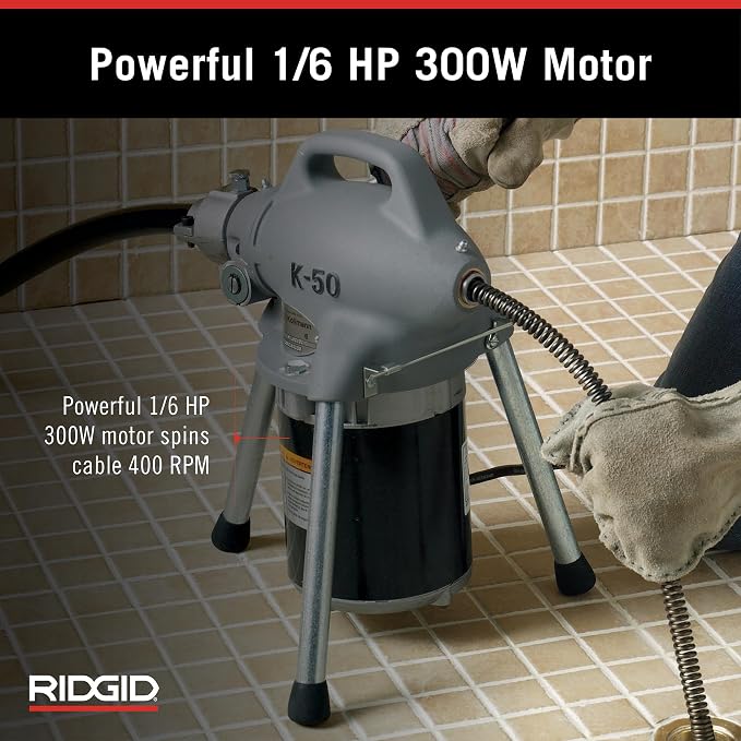 RIDGID 58920 Model K-50 Sectional Drain Cleaning Machine - Image 8