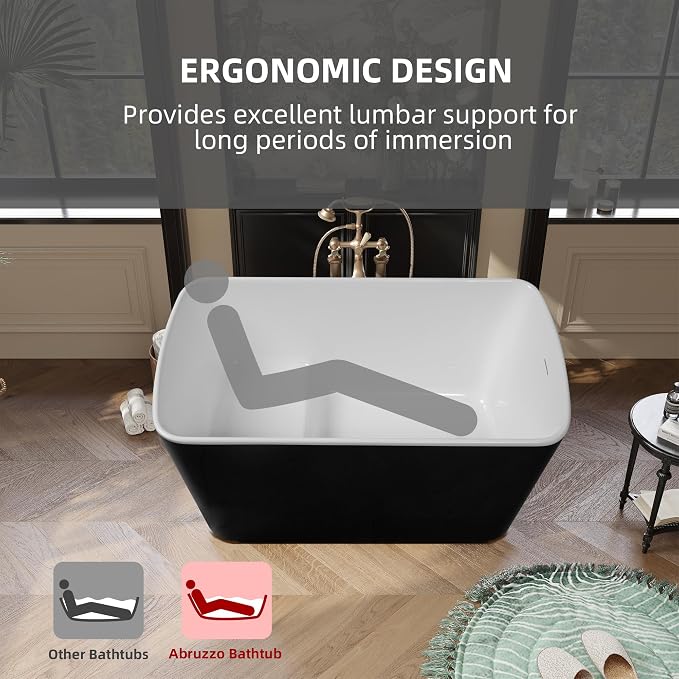 Abruzzo 49"Acrylic Free Standing Tub, Janpanese Soaking Tub - Image 2