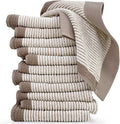 Cleanbear Wash Cloths 12 Pack, Jacquard Weaved Cotton Washcloth by Cleanbear