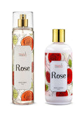 Rose Home Spa Gift 10oz Deep Moisturizing Fragrance Body Lotion & 8 oz. Fine by FreidaandJoe