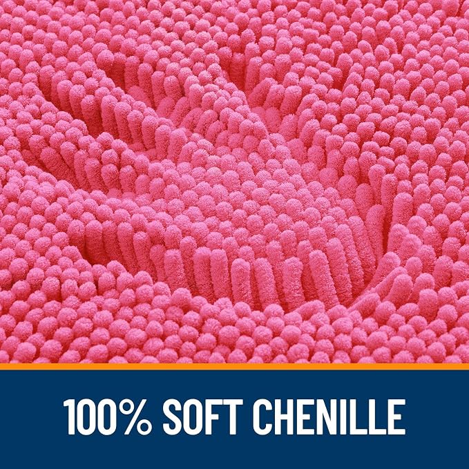 OLANLY Bathroom Rugs Sets 2 Piece, Soft Absorbent Chenille Bath Mats and - Image 2