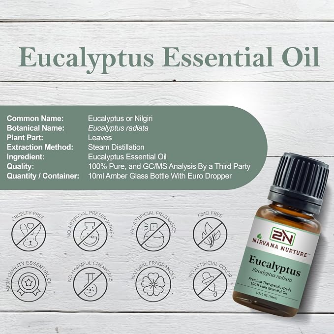 Eucalyptus Essential Oil 100% Pure Premium Therapeutic Grade, Undiluted - Image 2