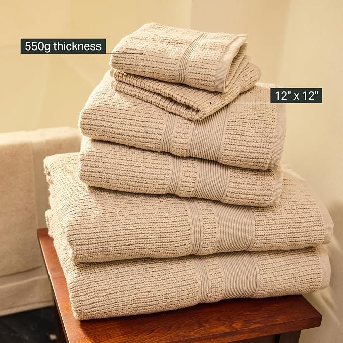 Preston Lane Douro Washcloth Set – 2 Pack Luxury Cotton Towels, Ultra Soft & - Image 4