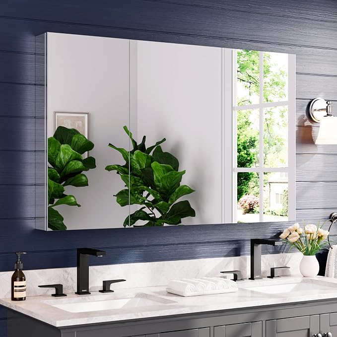 Medicine Cabinet 48" x 30", Bathroom Medicine Cabinet by ElevateYourBathroom