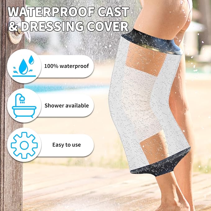 Knee Cast Cover for Shower, Waterproof Bandage and Cast Protector for Knee - Image 5